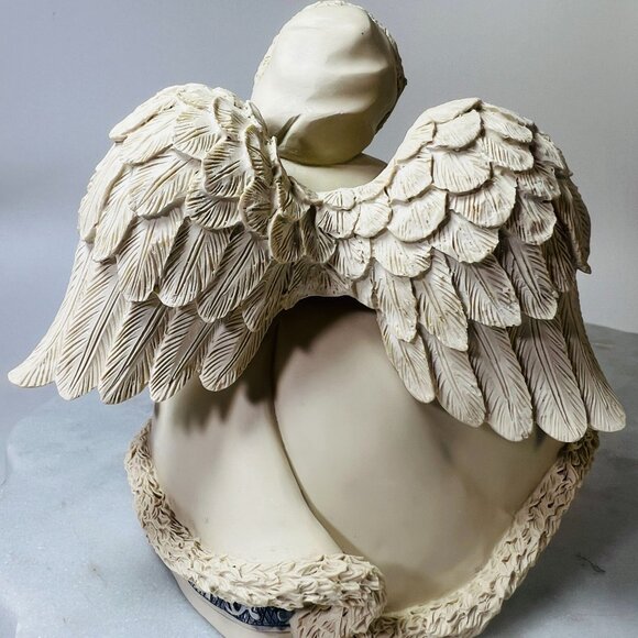 Vtg 2002 Sarahs Angels "Holly" December Birthday Figurine Christmas Poinsettia - Picture 3 of 5